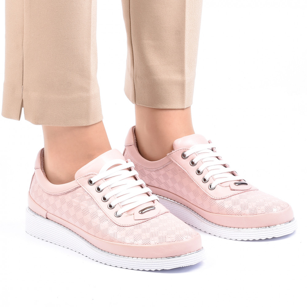PANTOFI SPORT ROZ PIELE NATURALA TOSCA