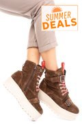 GHETE BROWN PIELE NATURALA INTOARSA 3S7700