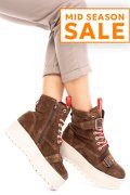 GHETE BROWN PIELE NATURALA INTOARSA 3S7700