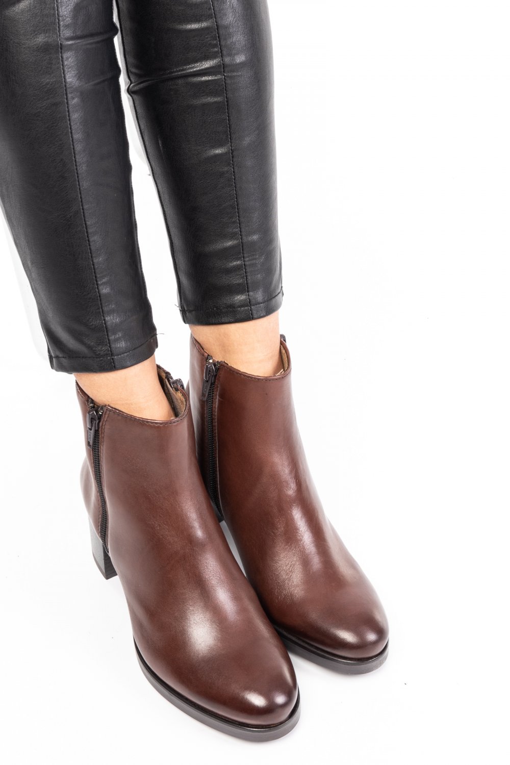 BOTINE DAMA PIELE NATURALA MARO WS77H-114H16