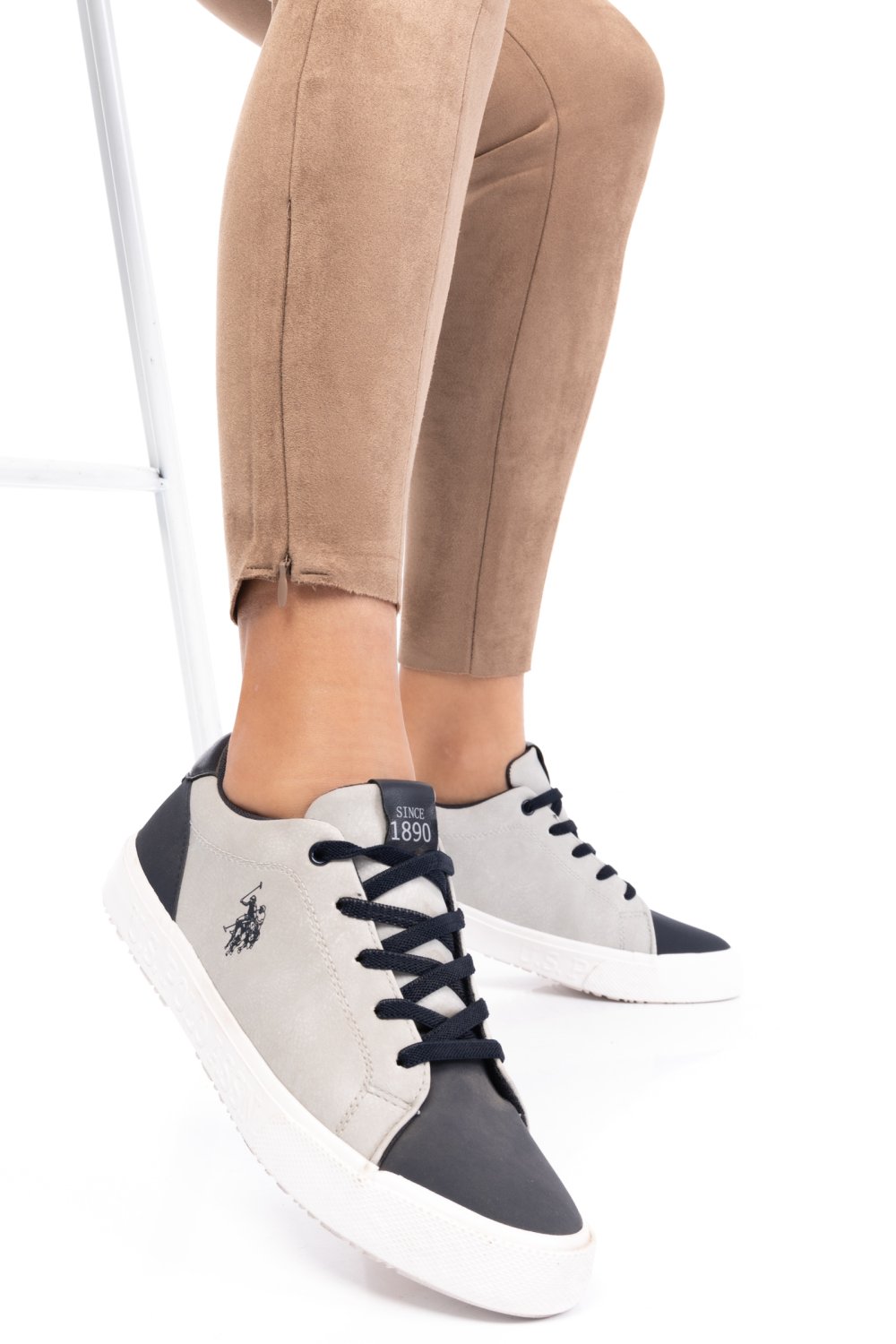 U.S. POLO ASSN, PANTOFI SPORT LIGHT GREY ELIOT