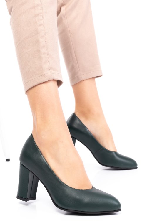 Pantofi verzi piele naturala 3s77015