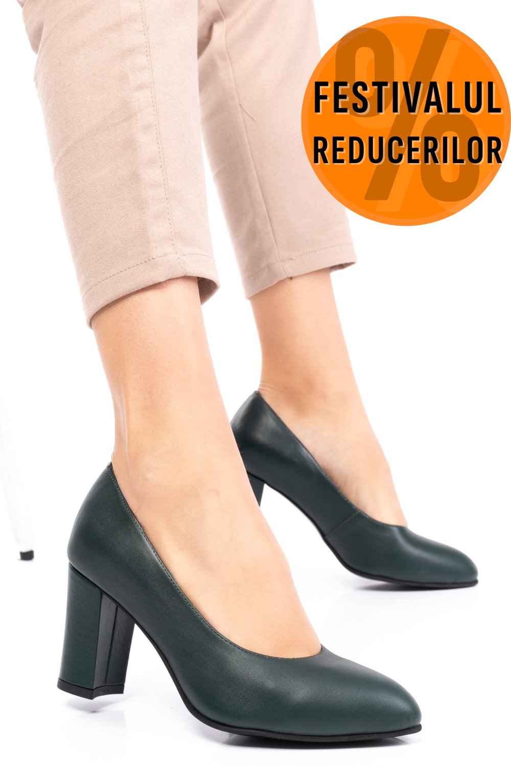 PANTOFI VERZI PIELE NATURALA 3S77015