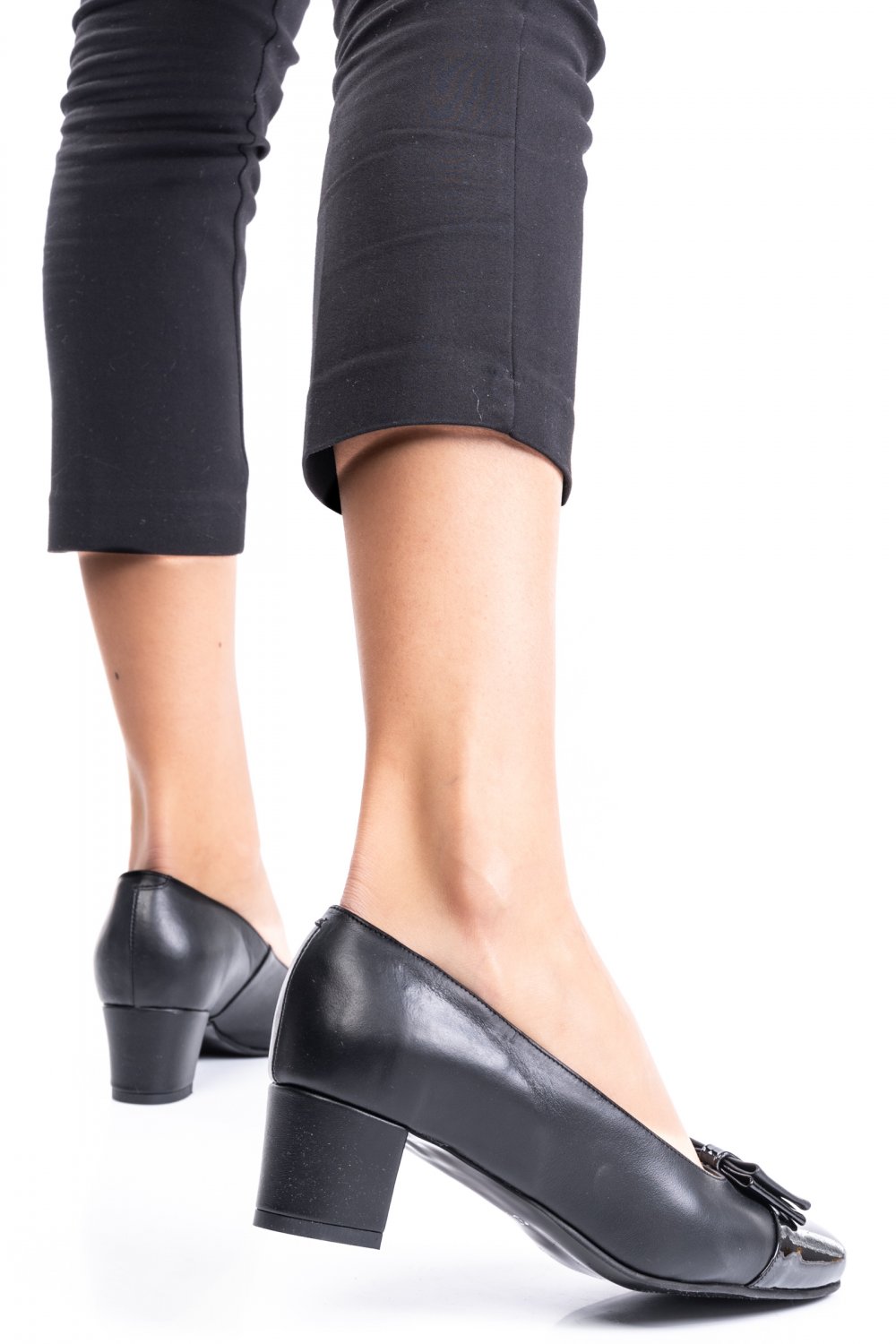 PANTOFI NEGRI PIELE NATURALA 3S77016