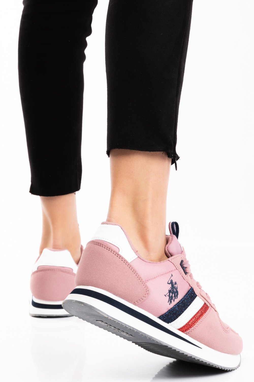 U.S. POLO ASSN, PANTOFI SPORT DARK PINK NOBIW001