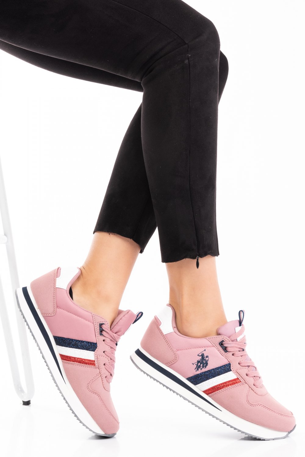U.S. POLO ASSN, PANTOFI SPORT DARK PINK NOBIW001