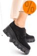 Pantofi negri piele naturala intoarsa 2s77085