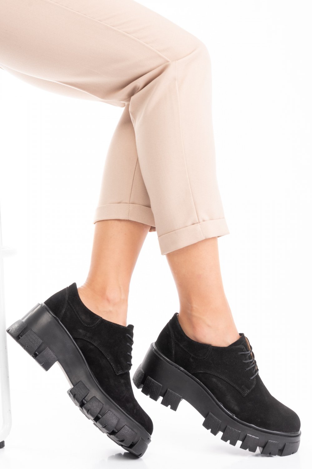 PANTOFI NEGRI PIELE NATURALA INTOARSA 2S77085
