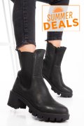 GHETE DAMA DE IARNA PIELE NATURALA BLACK NABUK 8S77799