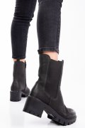 GHETE DAMA DE IARNA PIELE NATURALA BLACK NABUK 8S77799