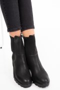 GHETE DAMA DE IARNA PIELE NATURALA BLACK NABUK 8S77799