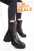 GHETE DAMA DE IARNA PIELE NATURALA NEGRE 8S77799