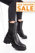 GHETE DAMA DE IARNA PIELE NATURALA NEGRE 8S77799