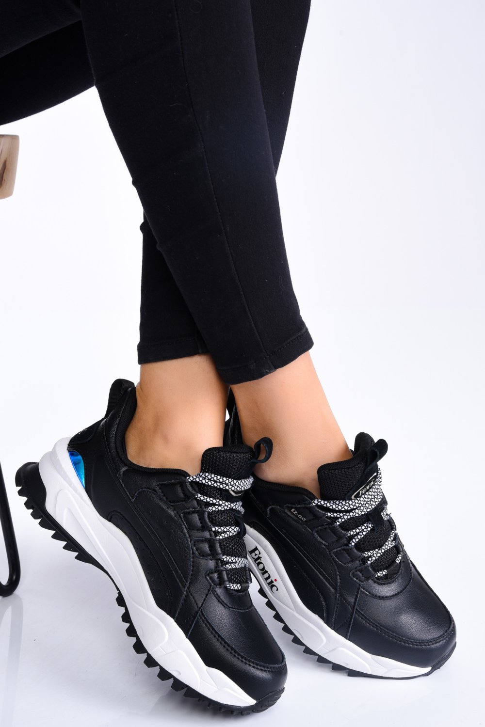 ETONIC, PANTOFI SPORT BLACK WHITE ES77105220103