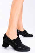 BOTINE DAMA  PIELE NATURALA NEGRI FLORAL 1S77434