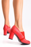 BOTINE ROSII PIELE NATURALA 1S77609