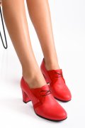 BOTINE ROSII PIELE NATURALA 1S77609