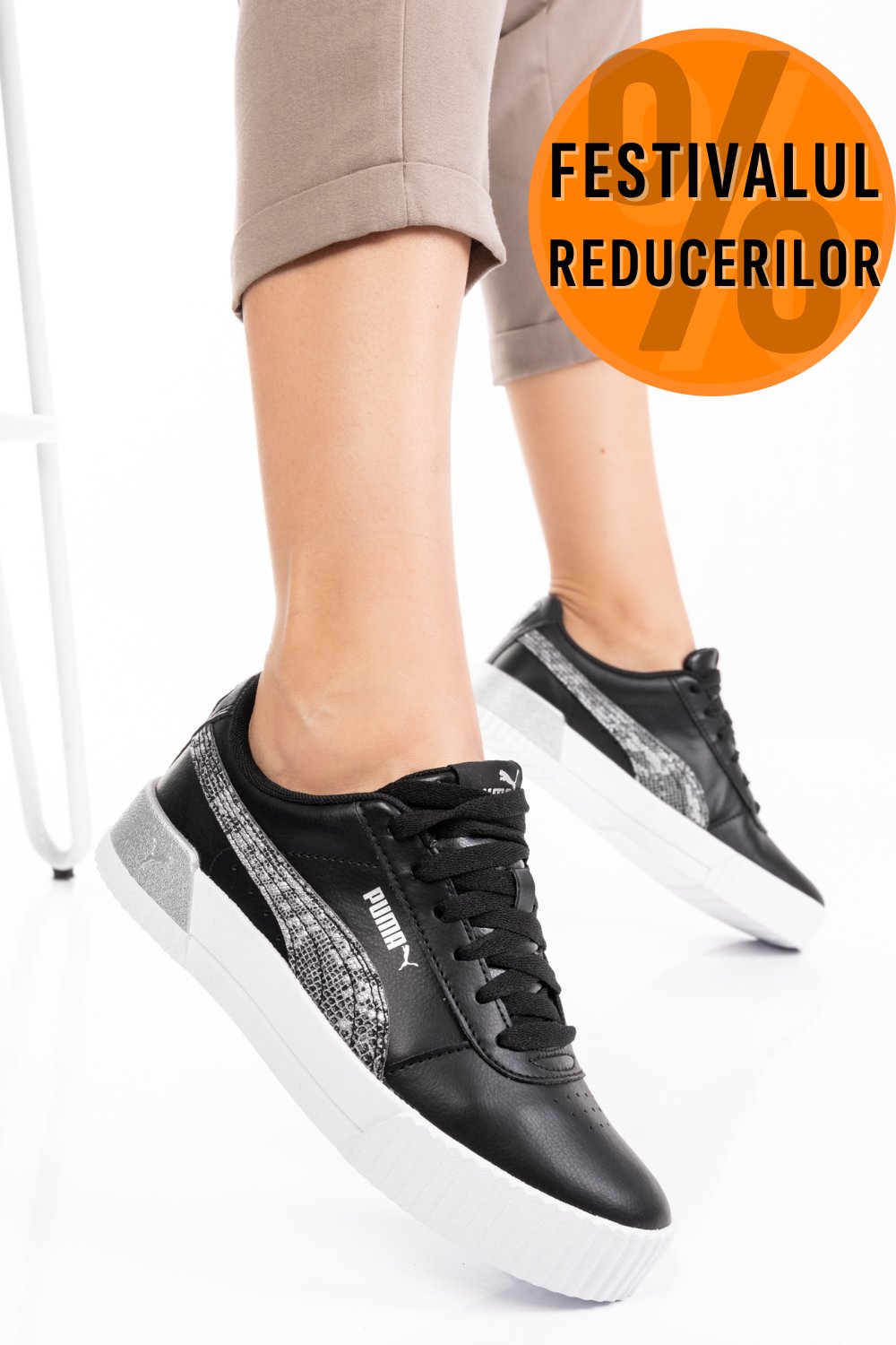 PUMA, PANTOFI SPORT BLACK