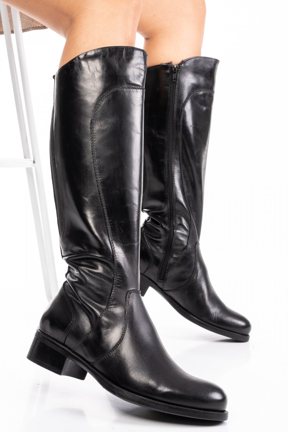 CIZME DAMA PIELE NATURALA NEGRE 5S7794-6647
