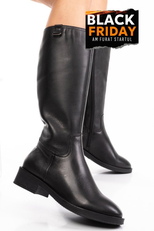 Cizme dama piele naturala negre 7s77717