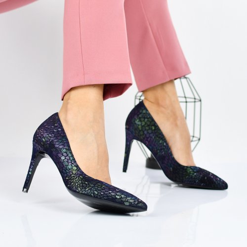 Pantofi purple piele naturala intoarsa 1s77206
