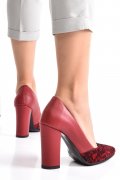 PANTOFI ROSII ANIMAL PRINT PIELE NATURALA 1S77985