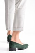 PANTOFI VERZI PIELE NATURALA INTOARSA 2S77040