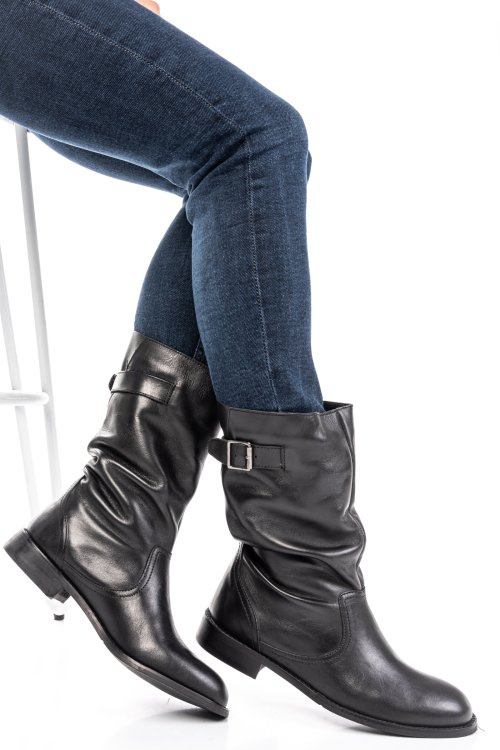 Cizme negre piele naturala 3s77004