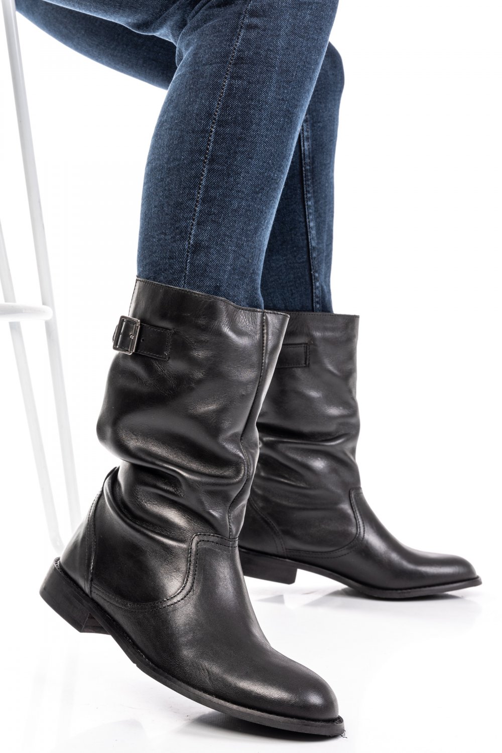CIZME NEGRE PIELE NATURALA 3S77004