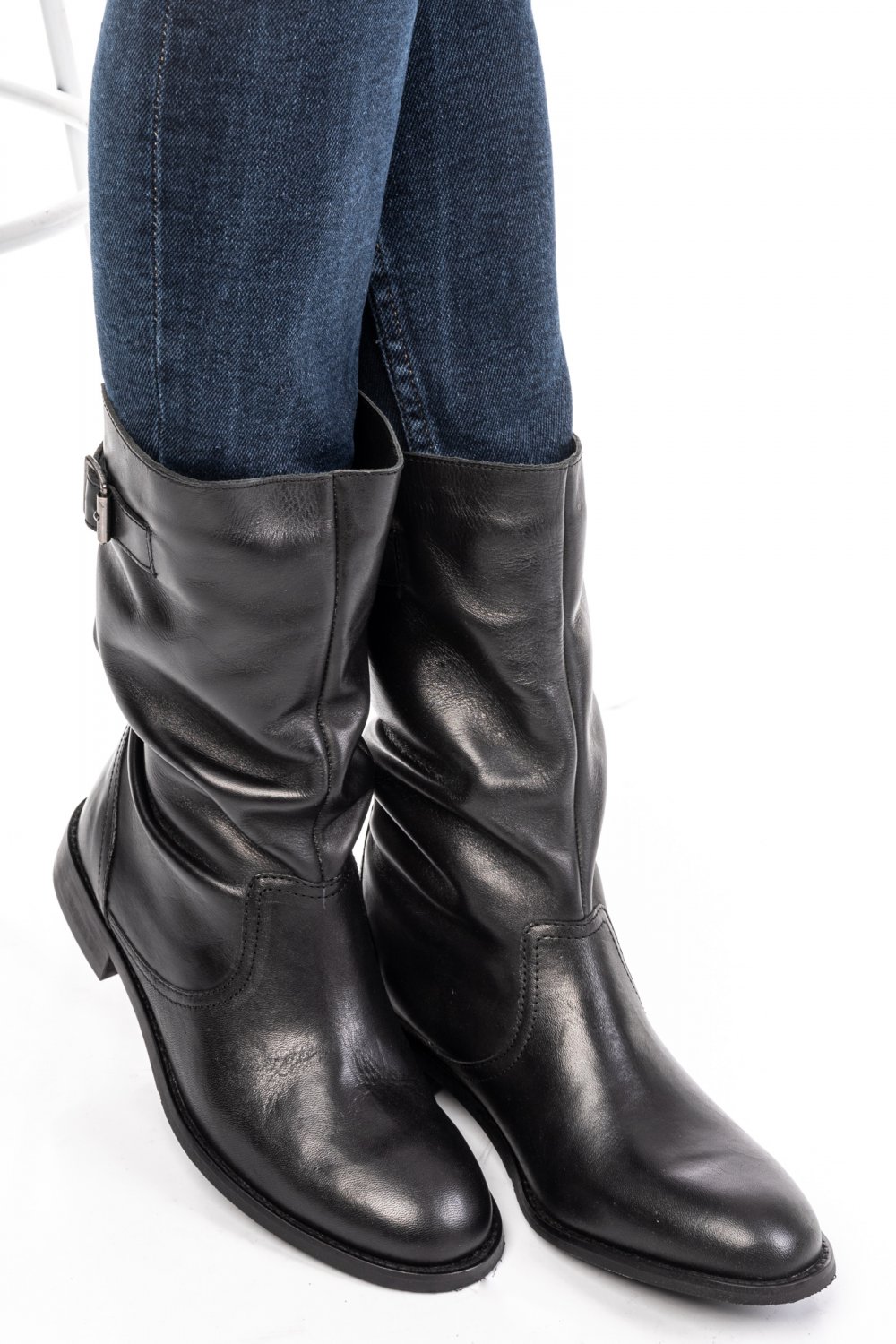 CIZME NEGRE PIELE NATURALA 3S77004