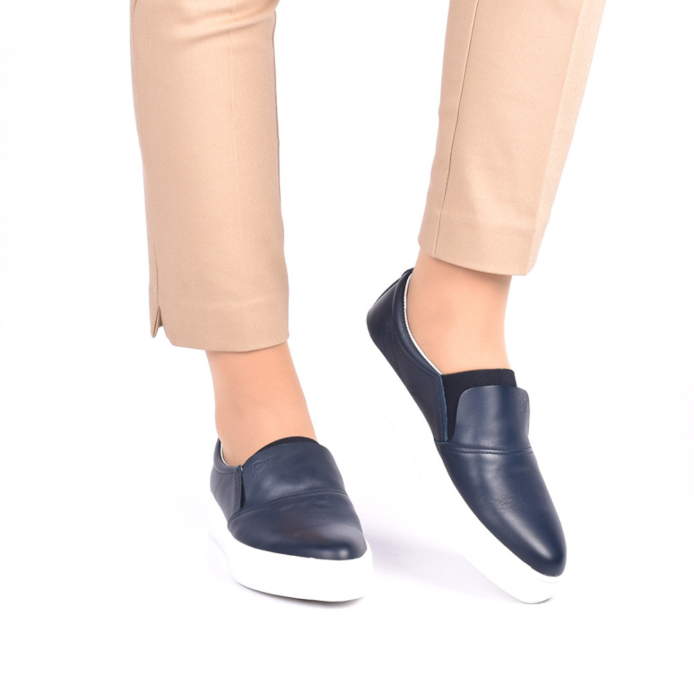 ESPADRILE ALBASTRE PIELE NATURALA D1645