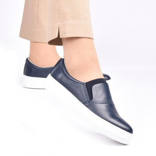 Espadrile albastre piele naturala d1645