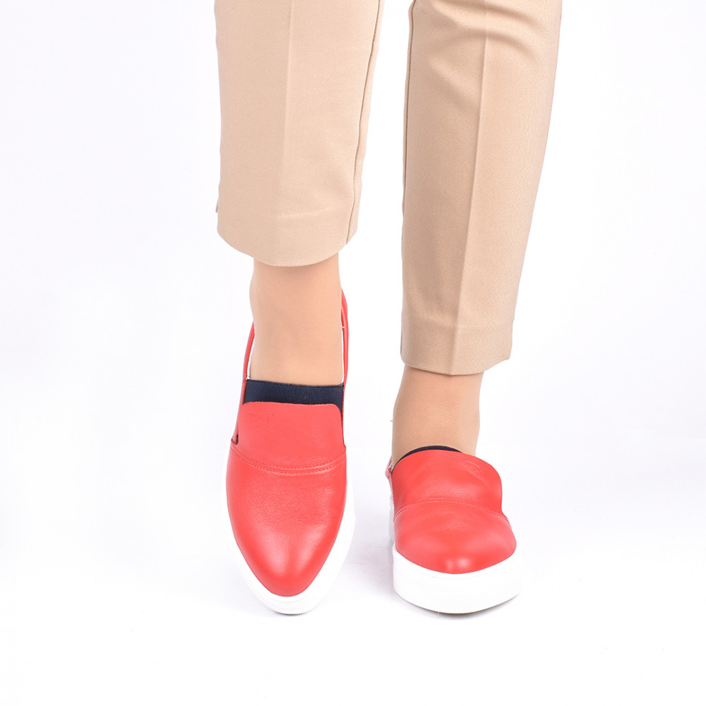 ESPADRILE ROSII PIELE NATURALA D1645