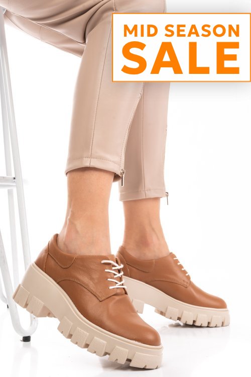 Pantofi casual femei piele naturala maro 2s77080