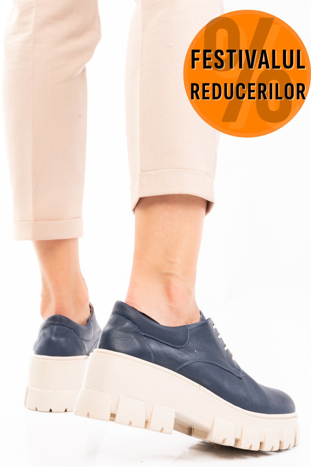 PANTOFI CASUAL FEMEI PIELE NATURALA BLEUMARIN 2S77080