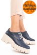 Pantofi casual femei piele naturala bleumarin 2s77080