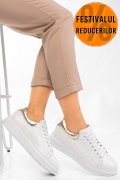 PANTOFI SPORT ALB AURIU PIELE NATURALA 2S7701684