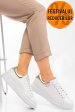 Pantofi sport alb auriu piele naturala 2s7701684