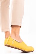 ESPADRILE GALBENE  PIELE NATURALA 7S7701