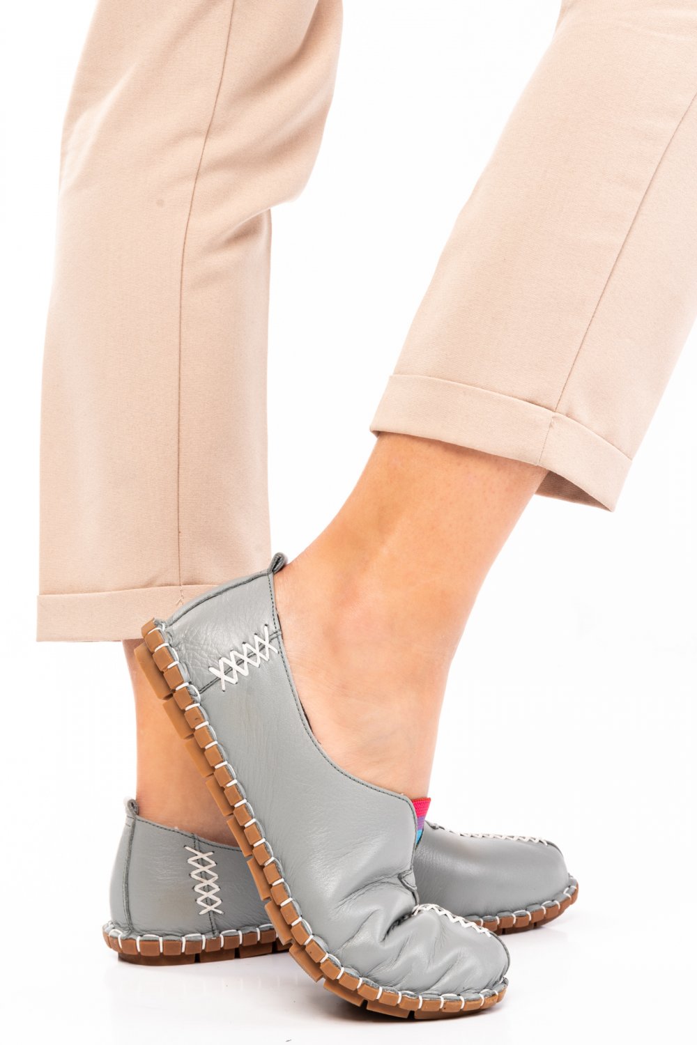 ESPADRILE GRI PIELE NATURALA 7S7701