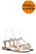 Sandale roz alb piele naturala 5s7716