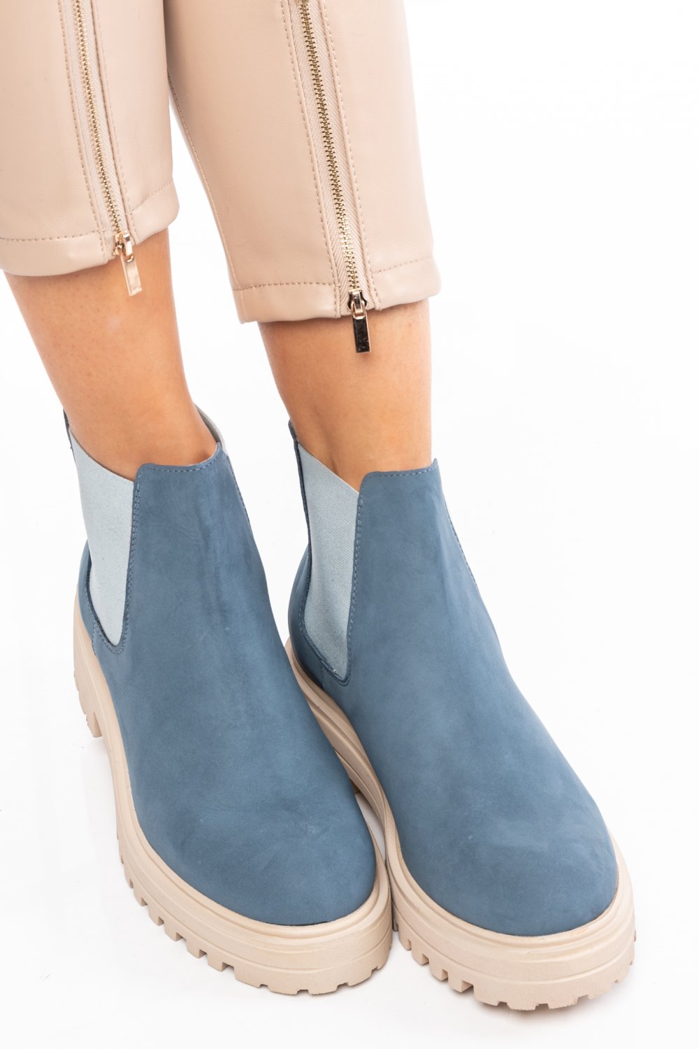 GHETE ALBASTRE PIELE NATURALA 2S7779