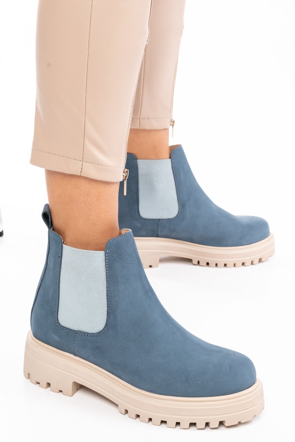 GHETE ALBASTRE PIELE NATURALA 2S7779