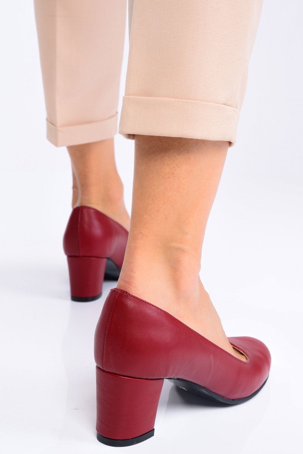 PANTOFI BORDO PIELE NATURALA 1S77510