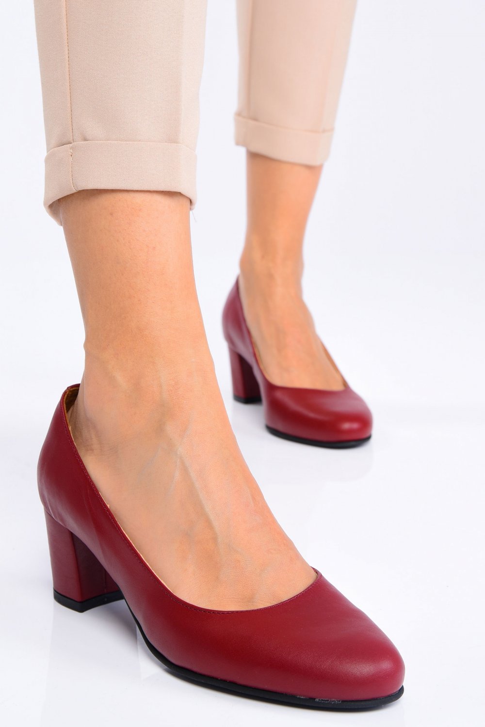 PANTOFI BORDO PIELE NATURALA 1S77510