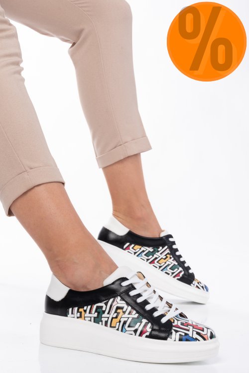 Pantofi sport femei piele naturala negri 3s77000