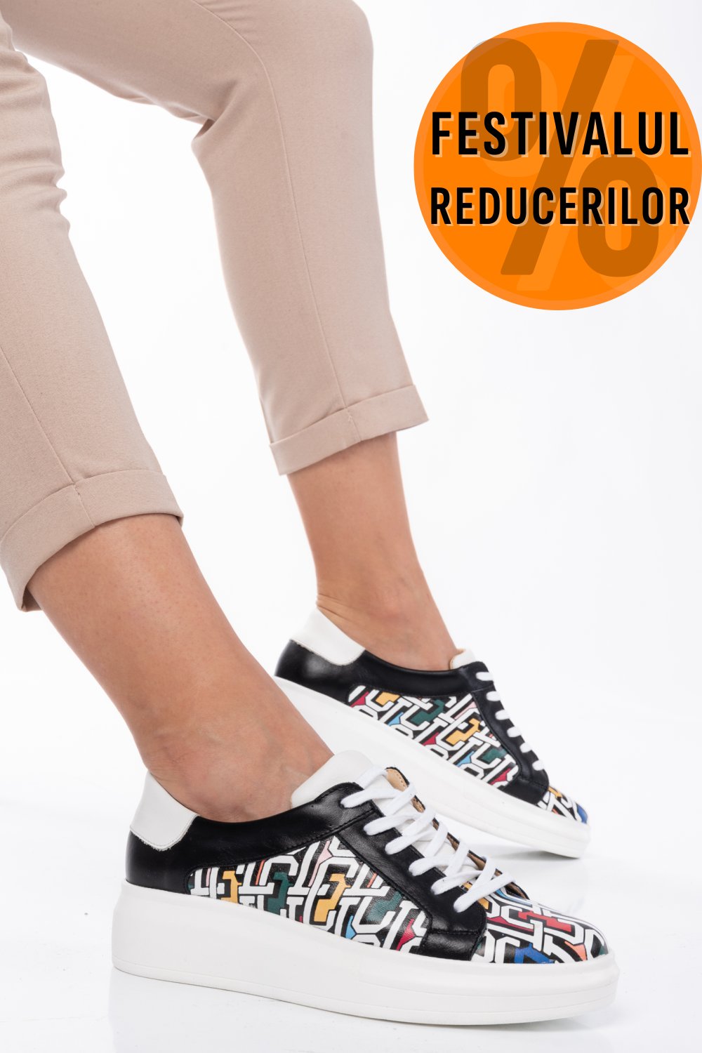 PANTOFI SPORT FEMEI PIELE NATURALA NEGRI 3S77000