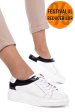 Pantofi sport femei piele naturala alb negru 3s77000