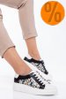 Pantofi sport alb negru piele naturala 3s77000