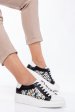 Pantofi sport alb negru piele naturala 3s77000